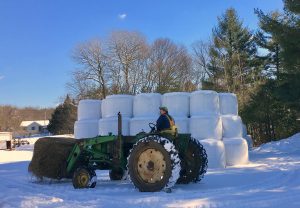 tractor in winter